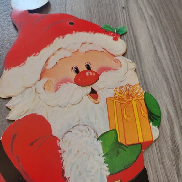 Vintage Santa Claus Die-Cut Cardboard Decoration - Picture 2 of 5